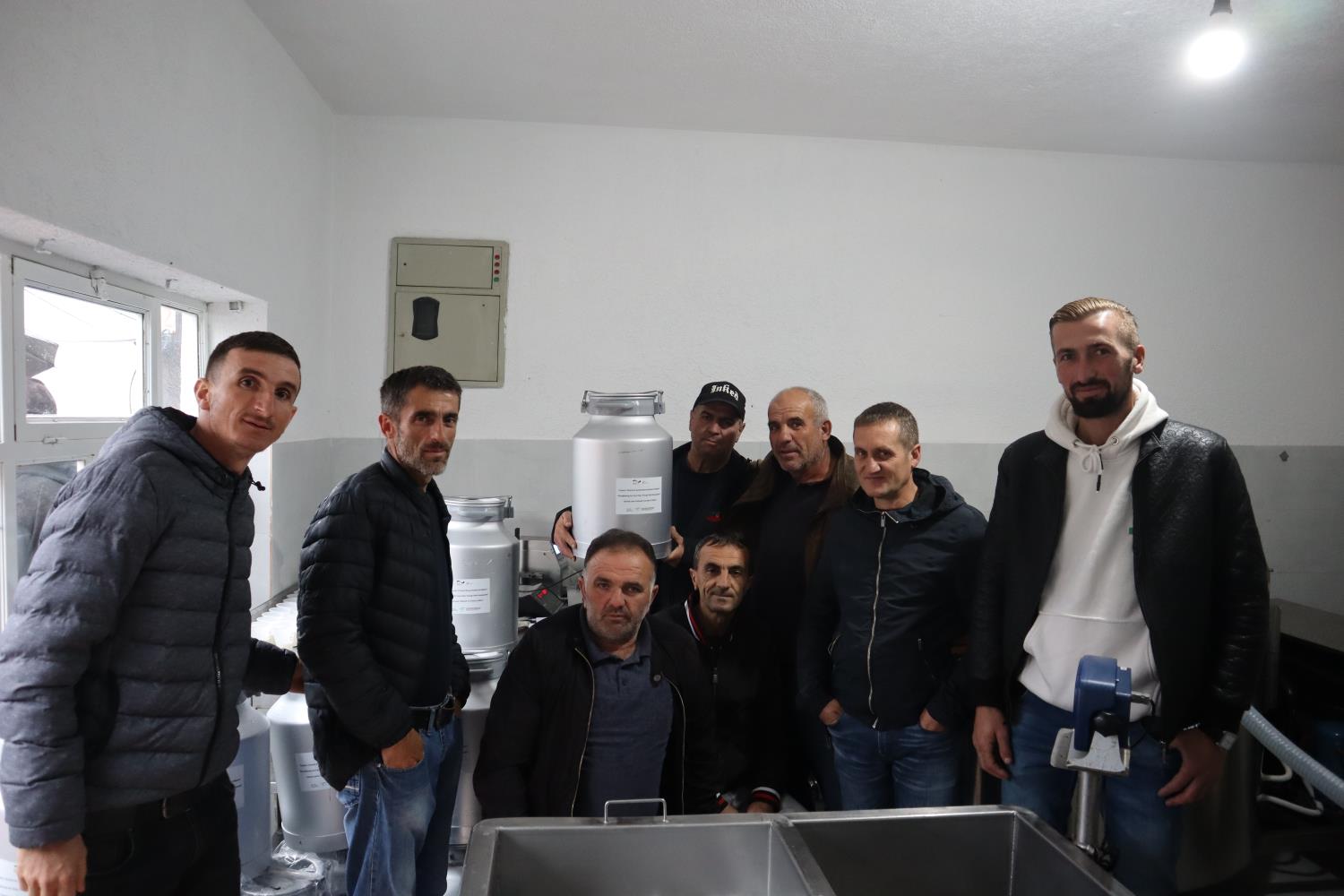 SUPPORT OF FARMERS FROM THE MUNICIPALITY OF DRAGASHI WITH MILK CANS
