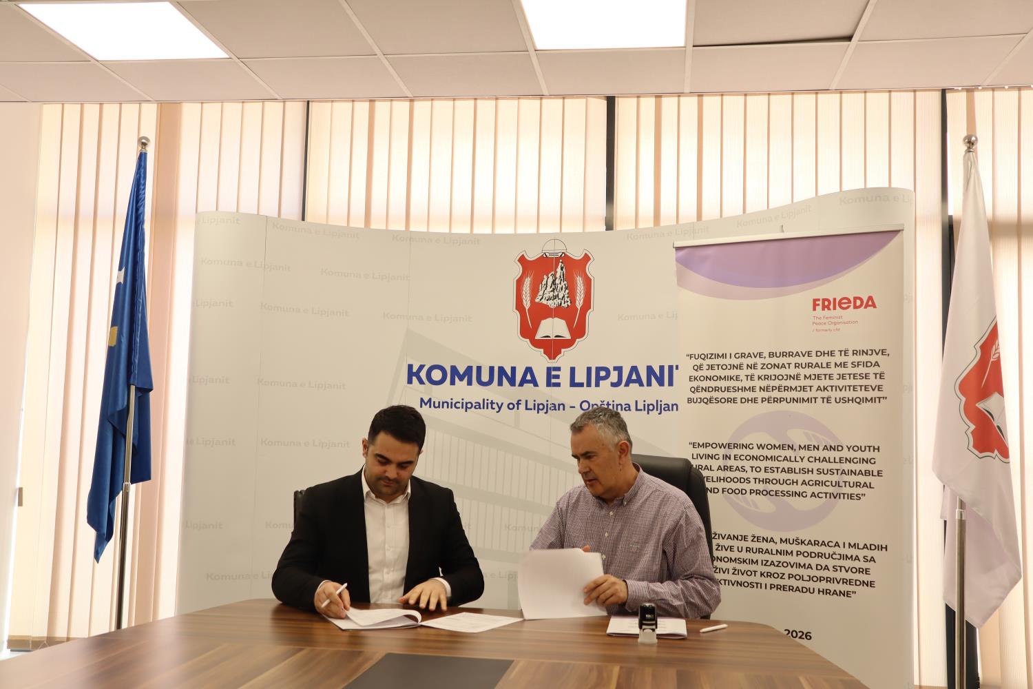 The cooperation agreement with the municipality of Lipjan is signed